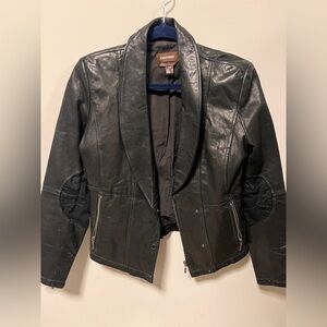 Danier Black Authentic Leather Jacket | Size Small